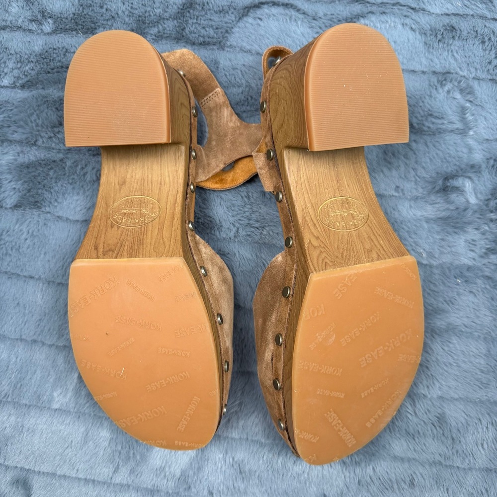Kork-Ease Brown Suede Studded Platform Clogs Block Heel Sandals KE0027002 9M - Picture 6 of 10